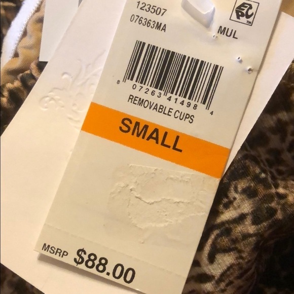 Becca Purfection Printed Ribbed Tankini Swim Top - Picture 4 of 5